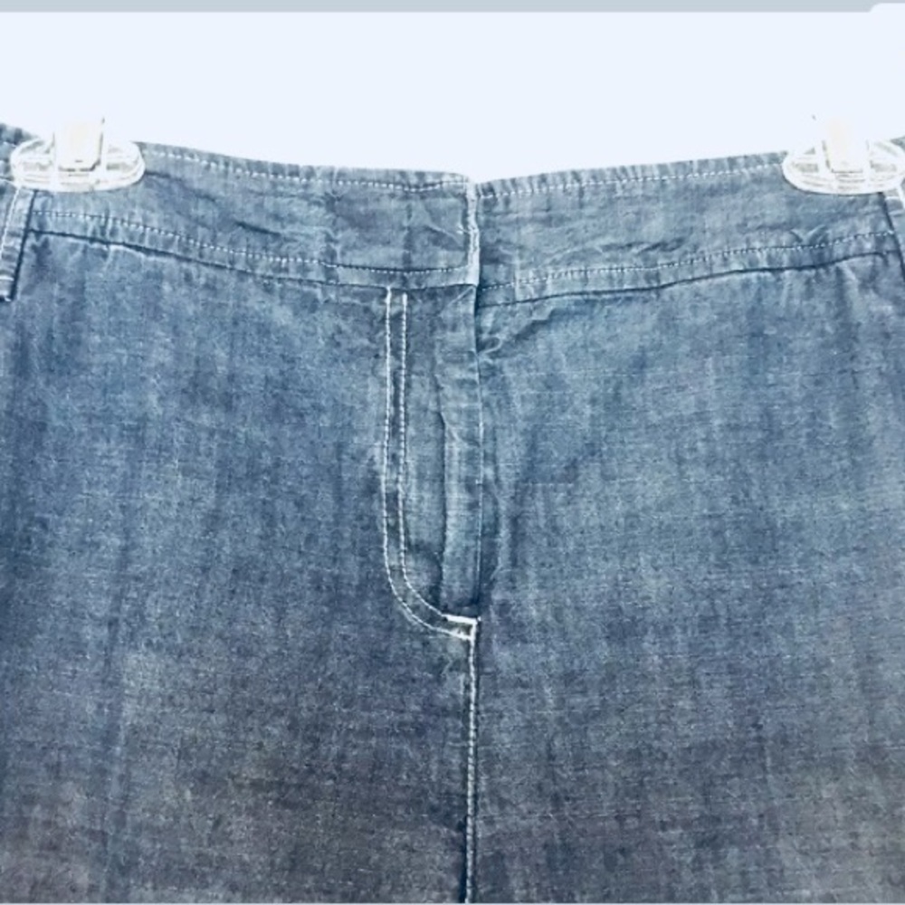 J JILL 100% Cotton Denim Wide Leg Jeans. Size 8 - Picture 5 of 10